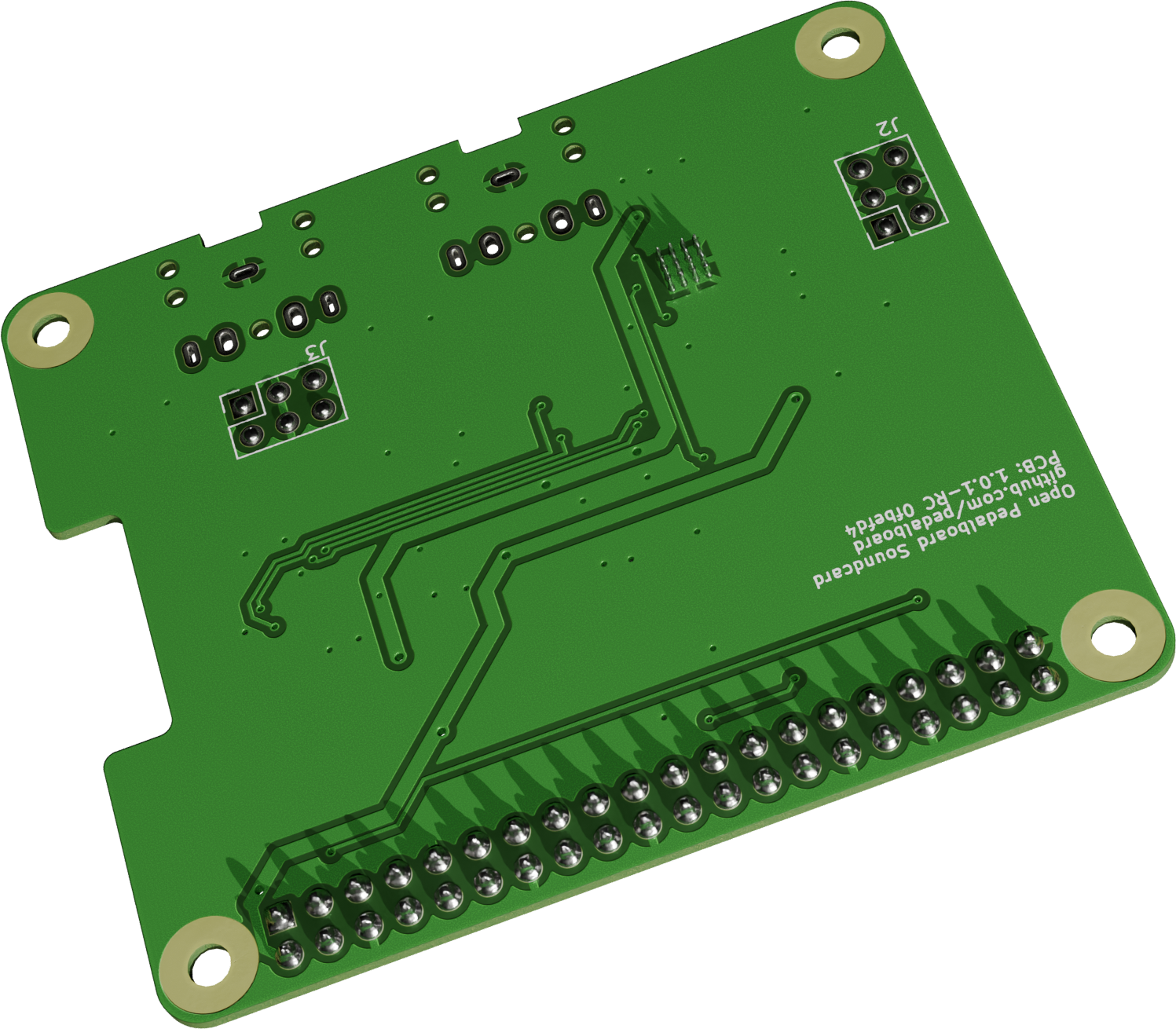 pedalboard soundcard 3D blender 2 bottom